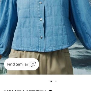 Melissa Nepton Light Blue Quilted Jacket